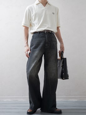 「アイテム（ハンドバッグ）」を使った、Takiさん（メンズ・169cm）の夏コーディネート
