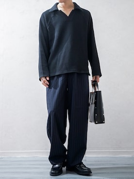 「アイテム（ポロシャツ）」を使った、Takiさん（メンズ・169cm）の秋コーディネート