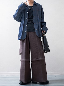 「アイテム（ハンドバッグ）」を使った、Takiさん（メンズ・169cm）の秋コーディネート