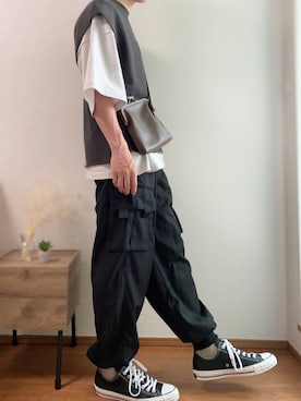 「epnok（エプノック）のアイテム（バッグ）」を使った、Takiさん（メンズ・169cm）の夏コーディネート