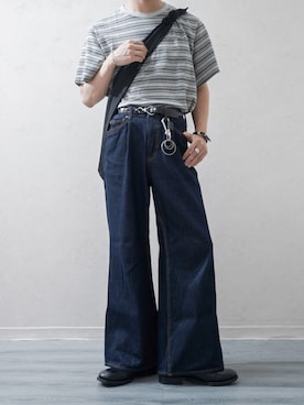 「アイテム（キーケース/キーアクセサリー、ブラック系）」を使った、Takiさん（メンズ・169cm）の夏コーディネート