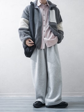 「アイテム（スウェットパンツ）」を使った、Takiさん（メンズ・169cm）の秋コーディネート