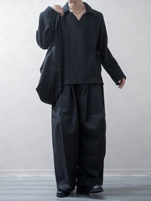別注 Big Waffle V-Neck Shirt（ポロシャツ）｜MATSUFUJI（マツフジ