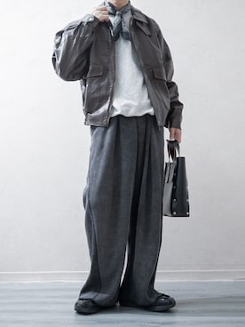 「アイテム（バンダナ/スカーフ）」を使った、Takiさん（メンズ・169cm）の秋コーディネート