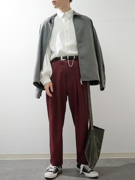 「Lui's（ルイス）のアイテム（パンツ）」を使った、Takiさん（メンズ・169cm）の春コーディネート