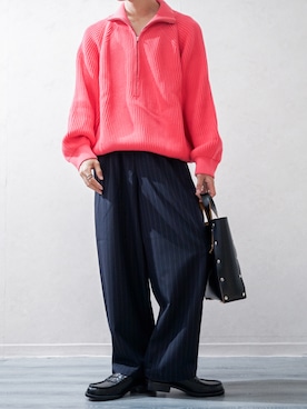 「アイテム（ハンドバッグ）」を使った、Takiさん（メンズ・169cm）の秋コーディネート