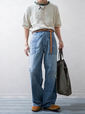 「アイテム（Tシャツ/カットソー）」を使った、Takiさん（メンズ・169cm）の夏コーディネート