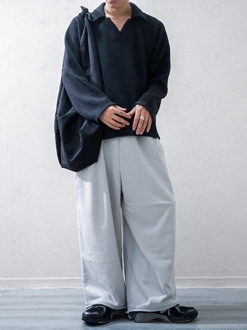 別注 Big Waffle V-Neck Shirt（ポロシャツ）｜MATSUFUJI（マツフジ