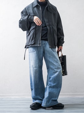 「アイテム（ハンドバッグ）」を使った、Takiさん（メンズ・169cm・20代）の冬コーディネート