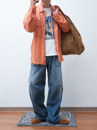 「BIRKENSTOCK(ビルケンシュトック)の<BIRKENSTOCK> BOSTON/ボストン スエード サンダル(サンダル)」を使った、Takiさん(メンズ・169cm)の秋コーディネート