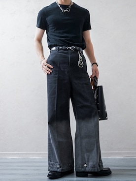 「TORY LEATHER（トリーレザー）の【TORY LEATHER/トリーレザー】 Mini Hoof Pick Belt /ミニ　フーフ ピック ベルト（ベルト）」を使った、Takiさん（メンズ・169cm・20代）の夏コーディネート