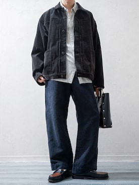 「アイテム（リング）」を使った、Takiさん（メンズ・169cm）の秋コーディネート