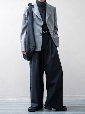 「アイテム（テーラードジャケット）」を使った、Takiさん（メンズ・169cm・20代）の秋コーディネート