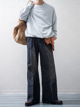 「アイテム（トートバッグ）」を使った、Takiさん（メンズ・169cm）の秋コーディネート