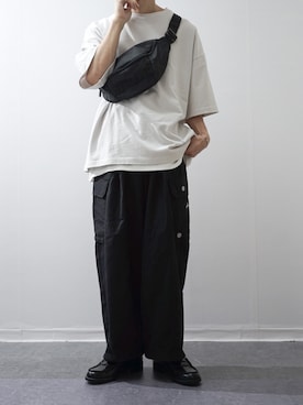 「RAGEBLUE（レイジブルー）のアイテム（カーゴパンツ）」を使った、Takiさん（メンズ・169cm）の夏コーディネート