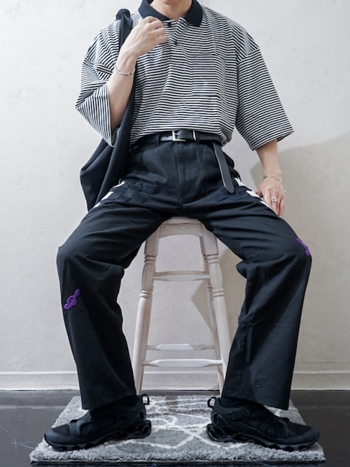 【RUUBON】moss stitch polo shirt / モスステッチ ポロシャツ