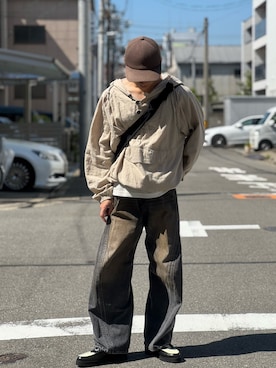 「CASPER JOHN（キャスパージョン）のアイテム（トップス）」を使った、Takiさん（メンズ・169cm）の秋コーディネート