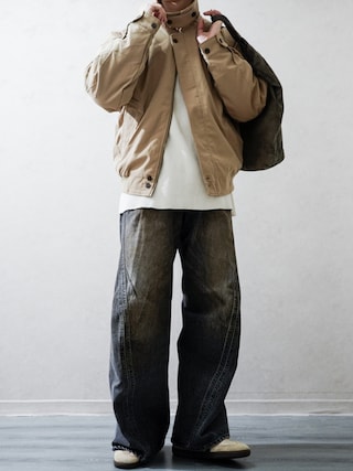 「NVRFRGT（ネヴァーフォーゲット）の【NVRFRGT/ネヴァーフォーゲット】 RUSTY FADED 3D TWISTED JEANS（デニムパンツ）」を使った、Takiさん（メンズ・169cm）の春コーディネート