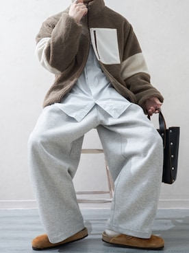 「アイテム（ブルゾン）」を使った、Takiさん（メンズ・169cm）の冬コーディネート