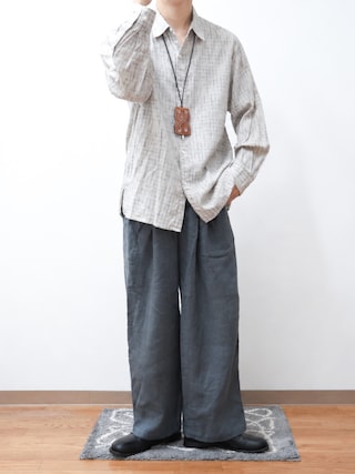 「The Make Happy Studio(ザメイクハッピーストゥディオ)のThe Make Happy Studio/ザメイクハッピーストゥディオ/TMHS key crochet(ネックレス)」を使った、Takiさん(メンズ・169cm)の秋コーディネート