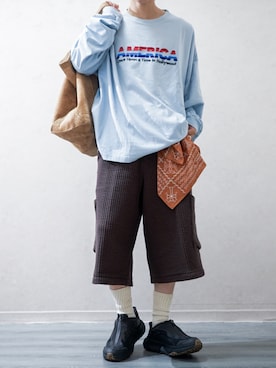 「アイテム（バンダナ/スカーフ）」を使った、Takiさん（メンズ・169cm・20代）の秋コーディネート