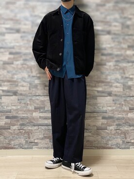 「Lui's（ルイス）のアイテム（トップス）」を使った、Takiさん（メンズ・169cm）の冬コーディネート