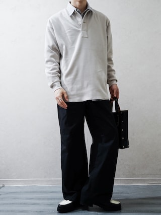 「DAIWA PIER39（ダイワピア39）のDAIWA PIER39 TECH THERMAL HENLEY L/S BE-38026（Tシャツ/カットソー）」を使った、Takiさん（メンズ・169cm）の春コーディネート