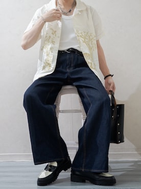 「アイテム（ハンドバッグ）」を使った、Takiさん（メンズ・169cm・20代）の夏コーディネート