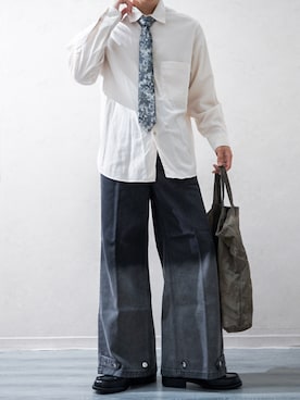 「アイテム（ネクタイ）」を使った、Takiさん（メンズ・169cm）の秋コーディネート