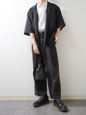 「MONKEY TIME（モンキータイム）のアイテム（トップス）」を使った、Takiさん（メンズ・169cm）の夏コーディネート