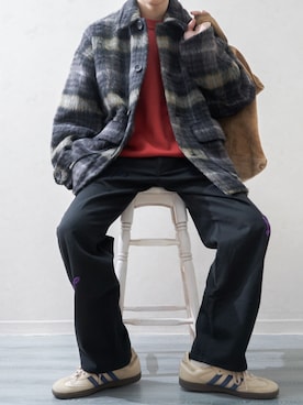 「アイテム（スニーカー）」を使った、Takiさん（メンズ・169cm）の冬コーディネート