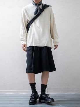 「アイテム（バンダナ/スカーフ）」を使った、Takiさん（メンズ・169cm）の秋コーディネート
