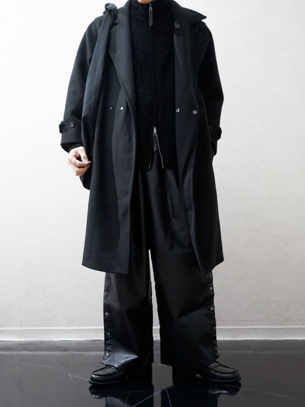 セール】ウール混メルトンダブルチェスターコート（チェスターコート