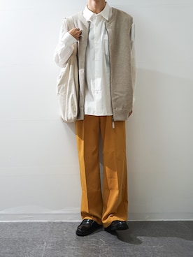 「アイテム（ベスト）」を使った、Takiさん（メンズ・169cm）の秋コーディネート