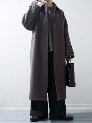 「KANEMASA PHIL.（カネマサフィル）の【KANEMASA PHIL.】18G Garment Dye Waffle Henry Neck（Tシャツ/カットソー）」を使った、Takiさん（メンズ・169cm）の冬コーディネート