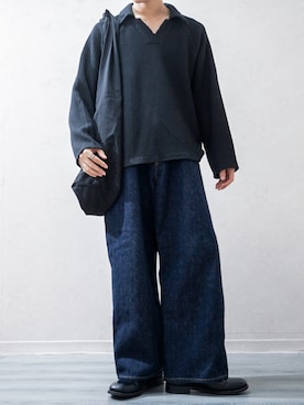 「アイテム（ポロシャツ）」を使った、Takiさん（メンズ・169cm）の秋コーディネート