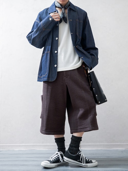 セール】【MATSUFUJI】 Stripe Jacquard Detachable Trousers（その他