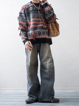 「アイテム（リング）」を使った、Takiさん（メンズ・169cm）の冬コーディネート