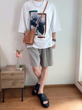 「EMMA  CLOTHES」｜「アイテム（サンダル）」を使った、Takiさん（メンズ・169cm）の秋コーディネート