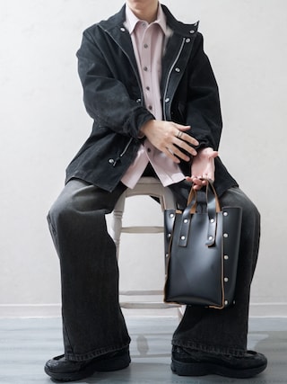 「MAISON SPECIAL（メゾンスペシャル）の《UNISEX》Toro-washer Prime-Over Shirt/トロワッシャープライムオーバーシャツ【MAISON SPECIAL/メゾンスペシャル】（シャツ/ブラウス）」を使った、Takiさん（メンズ・169cm）の冬コーディネート