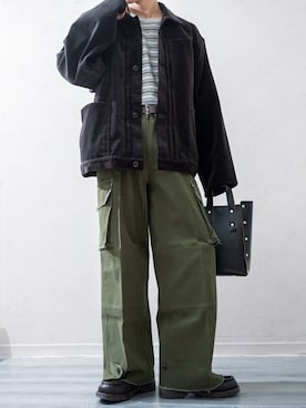 「アイテム（ハンドバッグ）」を使った、Takiさん（メンズ・169cm）の秋コーディネート