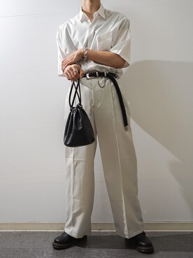 「PUBLIC TOKYO（パブリックトウキョウ）のアイテム（パンツ）」を使った、Takiさん（メンズ・169cm）の夏コーディネート