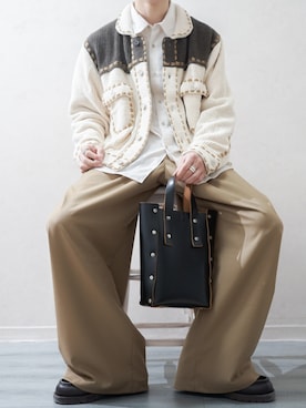 「アイテム（モカシン/デッキシューズ）」を使った、Takiさん（メンズ・169cm・20代）の冬コーディネート