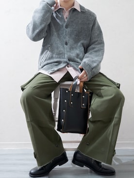 「アイテム（カーゴパンツ）」を使った、Takiさん（メンズ・169cm・20代）の冬コーディネート