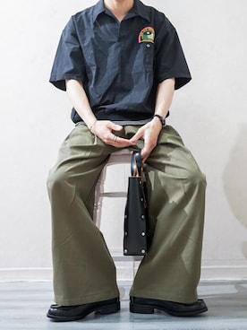 「アイテム（バングル/リストバンド）」を使った、Takiさん（メンズ・169cm・20代）の夏コーディネート
