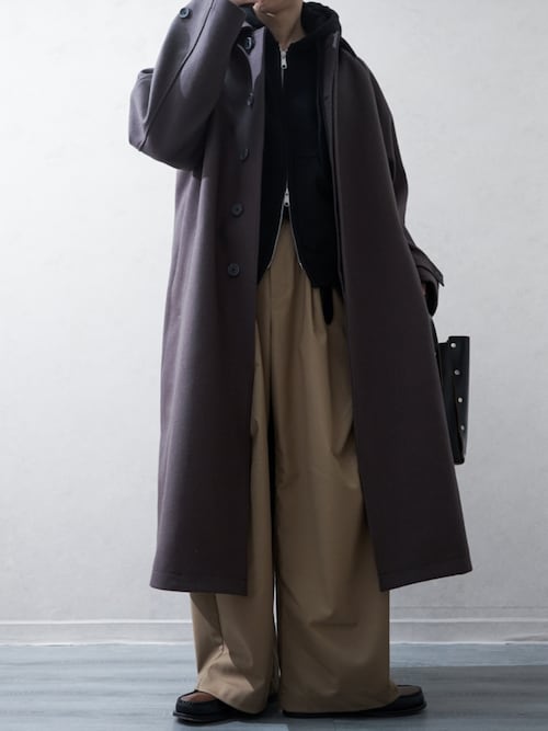 UNISEX》Super140s Prime-Over Melton Balmachan Coat/プライム