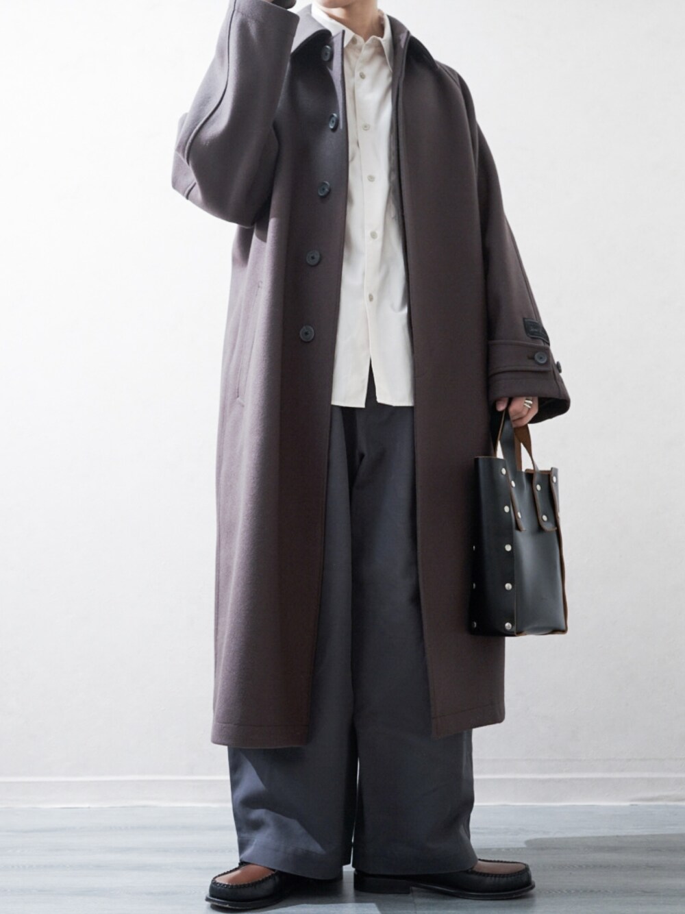 UNISEX》Super140s Prime-Over Melton Balmachan Coat/プライム
