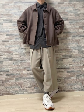 「epnok（エプノック）のアイテム（ブルゾン）」を使った、Takiさん（メンズ・169cm）の秋コーディネート