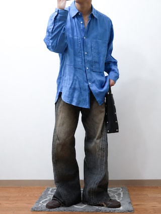 「STILL BY HAND(スティルバイハンド)の【STILL BY HAND】Garment-dye over shirt(シャツ/ブラウス)」を使った、Takiさん(メンズ・169cm)の秋コーディネート