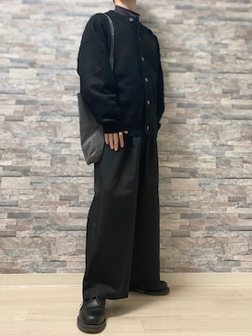 「Ellno Loset（エルノロゼット）のアイテム（カーディガン/ボレロ）」を使った、Takiさん（メンズ・169cm）の秋コーディネート